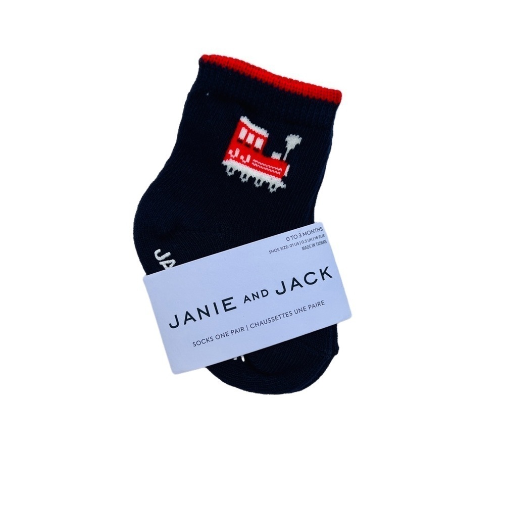 Janie and Jack Baby Train Socks 0-3 Months